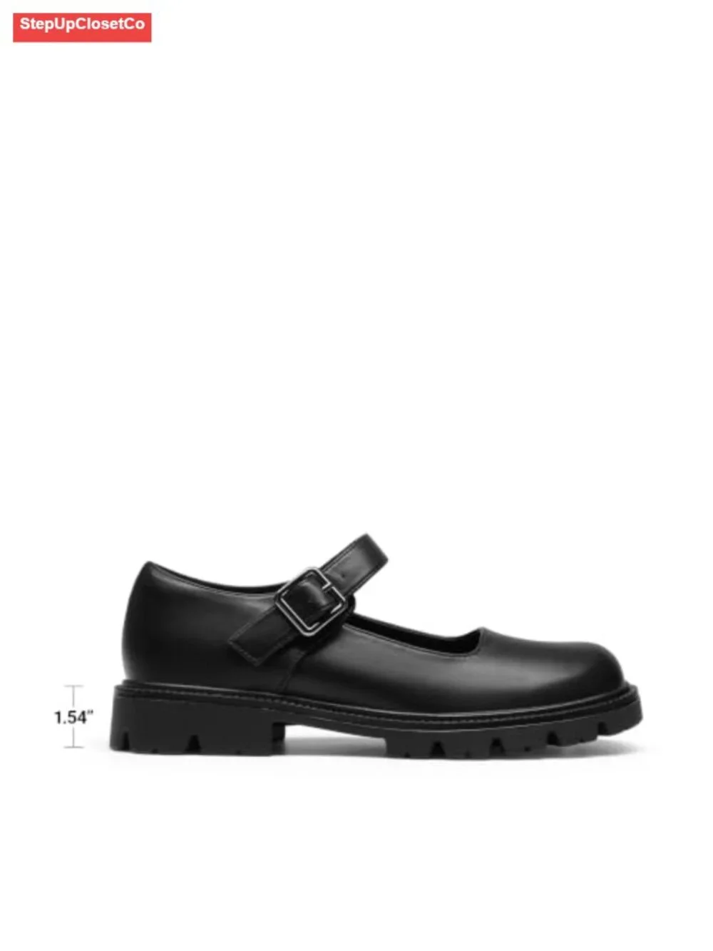 Chunky Mary Jane Flats Women's Retro Platform Slip-On Shoes